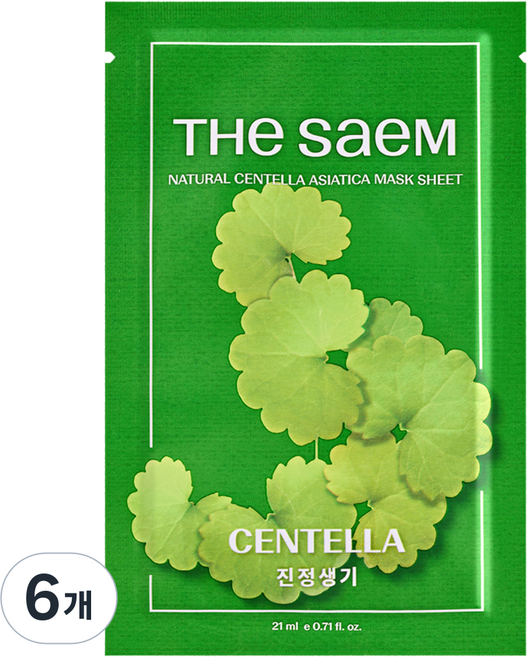 더샘 병풀 마스크 시트, 1개입, 6개
