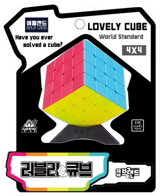 애들랜드 4 x 4 러블리 큐브, 혼합 색상, 1개