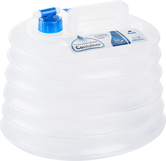 Naturehike 挪客 手提式戶外野營折疊儲水桶 15L 透明色 輕巧便攜 食品級材質, 1個