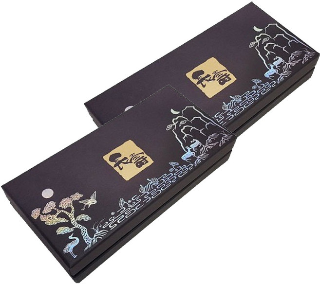 삼단 싸바리 공진단 10환 상자 밤색 장수, 2개