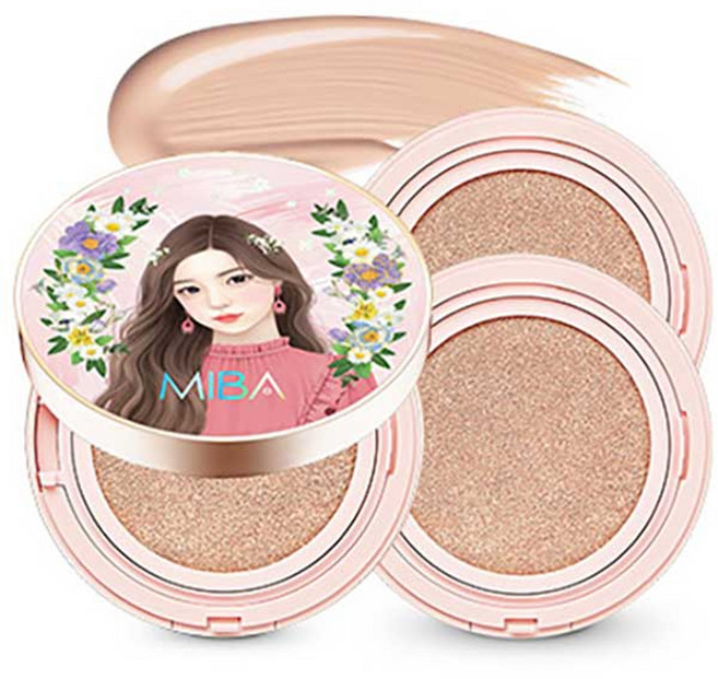 미바 왕쿠션 시즌2 대용량 쿠션 파운데이션 25g 본품 + 리필 25g 2P, 21호 화사한피부, 1개