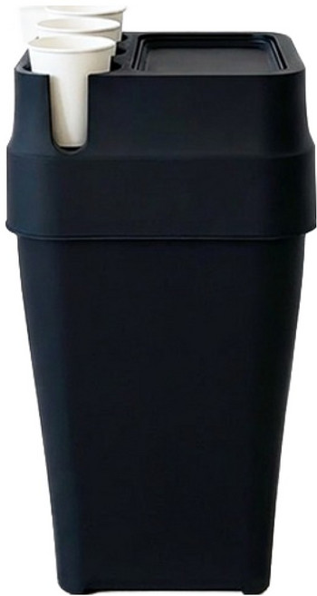 리빙앤트리 종이컵 휴지통, 블랙