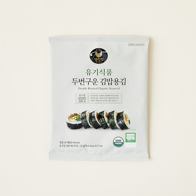 [만전김] 유기식품 구운 김밥김 22g(10매), 22g, 1개