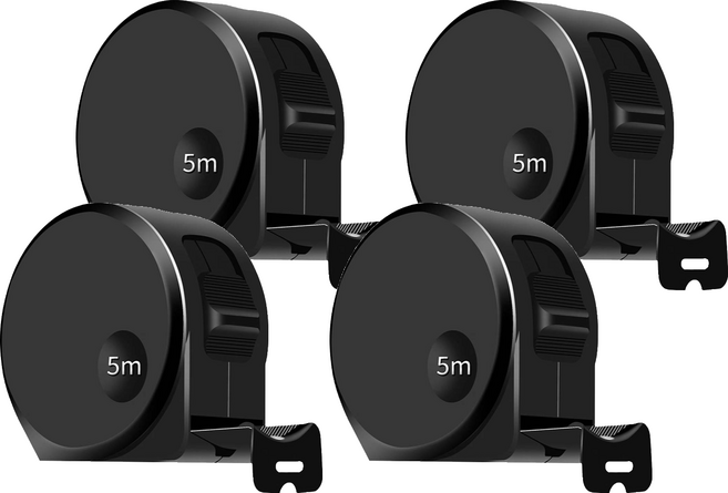 耐磨防摔鋼捲尺 Y954 5m x 19mm 4個, 1組