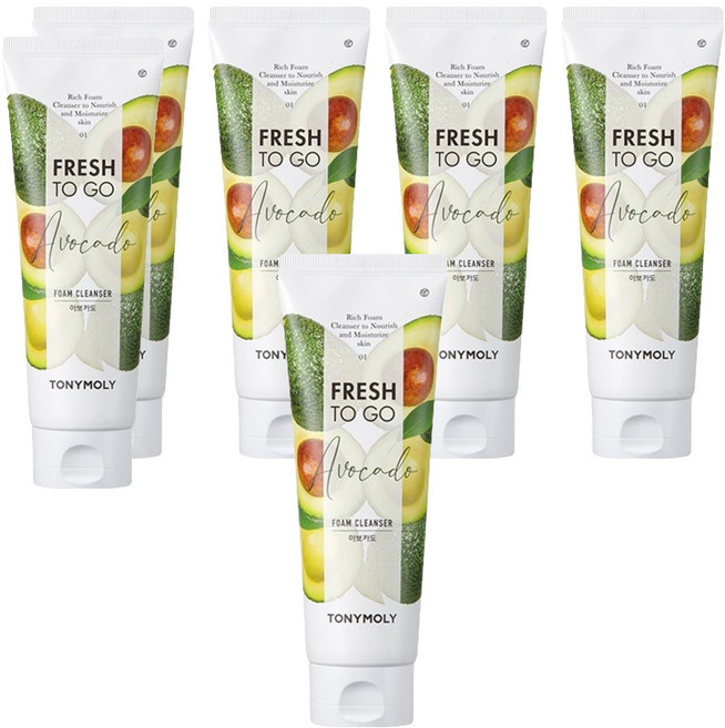 토니모리 프레쉬 투 고 아보카도 폼클렌저, 170ml, 6개