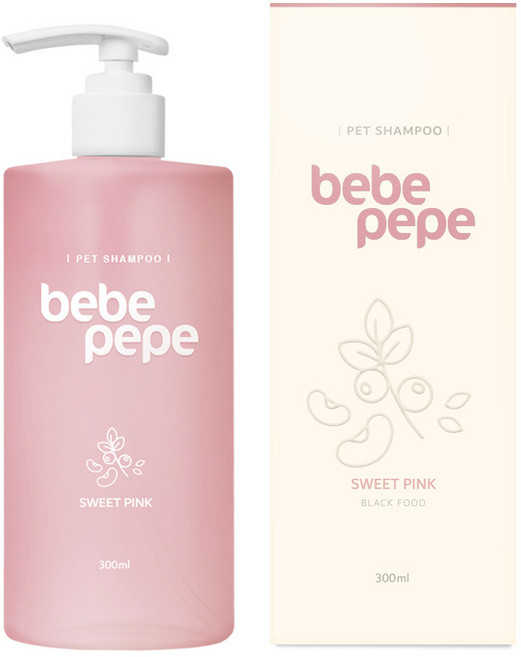 베베페페 슈퍼푸드 펫샴푸 스윗핑크, 300ml, 1개입, 1개