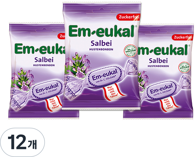 엠오이칼 세이지 무당 목캔디, 12개, 75g