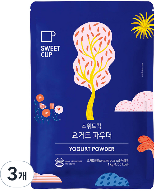 SWEET CUP 優格粉, 1kg, 1入, 3個