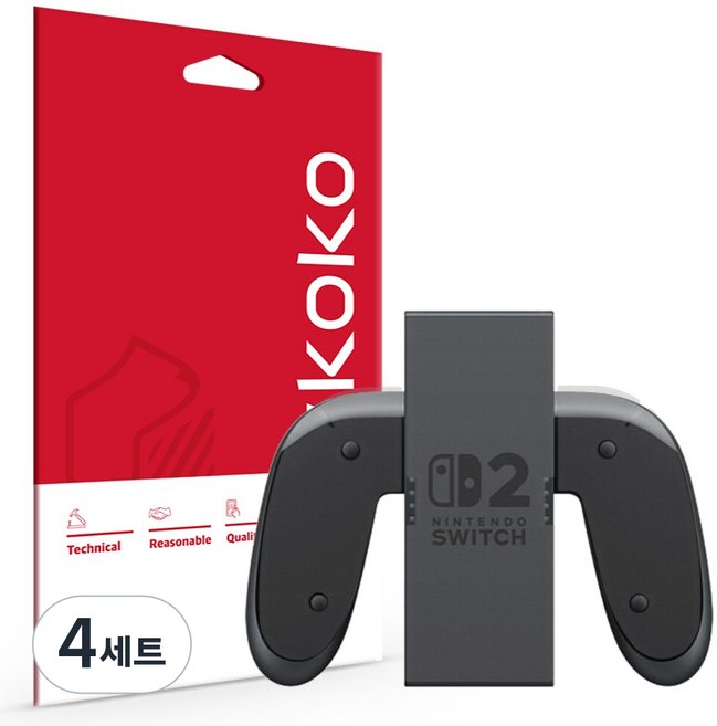 Skoko 任天堂 Switch 2 Joy-Con 2 握把 霧面 外部保護膜 2p 組, 4套, NDG00080010, 單一顏色