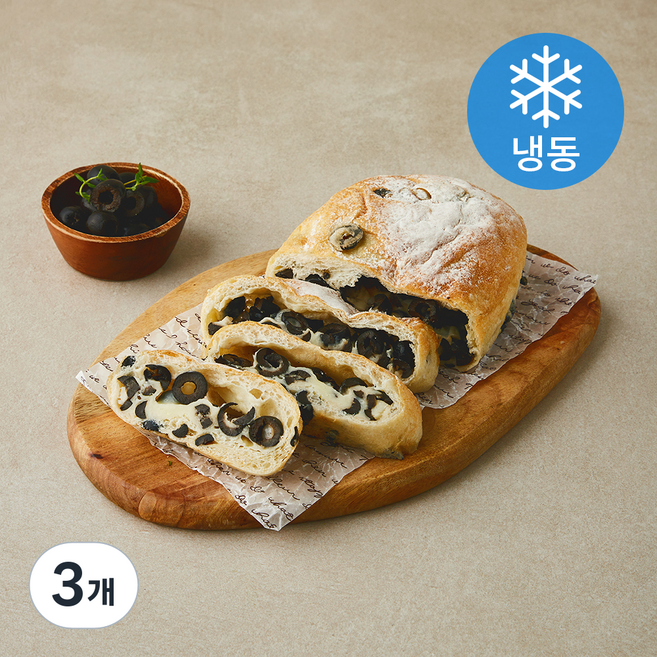 듬뿍 올리브 치아바타 (냉동), 260g, 3개, 1개입