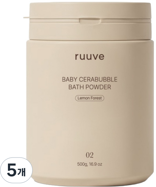 러베 세라버블 자연유래 배스 파우더 레몬 포레스트, 500g, 5개