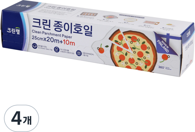 크린랩 크린 종이호일, 4개, 1개입, 30m