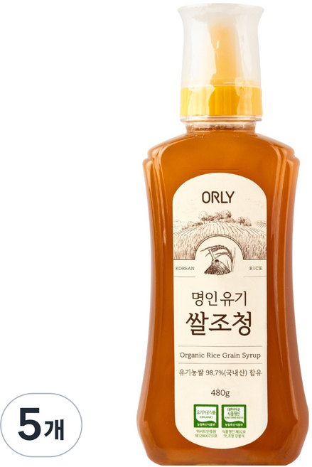 ORLY 올리 명인 유기 쌀조청, 5개, 480g