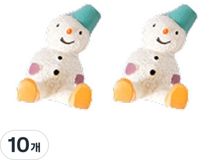 아필코 접착식 캐릭터 후크걸이, 눈사람, 10개