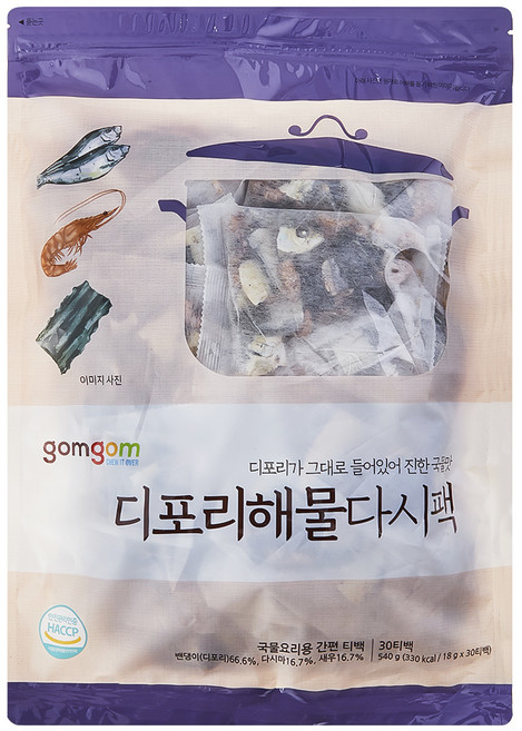 곰곰 디포리해물다시팩, 18g, 30개, 18g