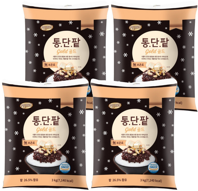리치스 통단팥 골드, 3kg, 4개