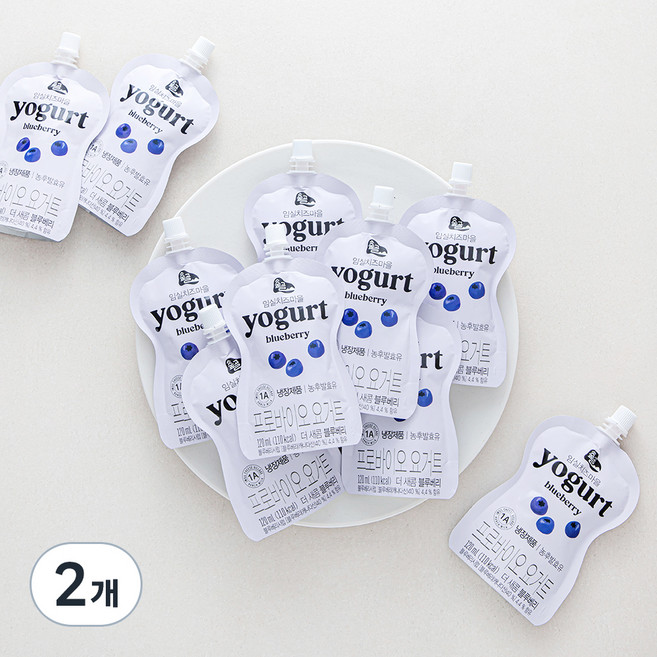 임실치즈마을 요거트 더 새콤 블루베리 10개입, 120ml, 20개