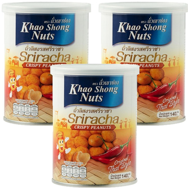카오숑넛츠 스리라차 땅콩과자, 140g, 3개