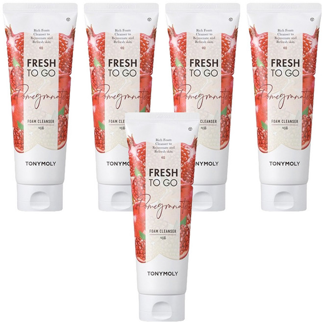토니모리 프레쉬 투 고 석류 폼클렌저, 170ml, 5개