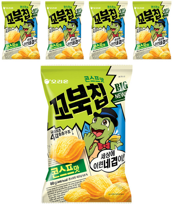꼬북칩 콘스프맛, 80g, 5개