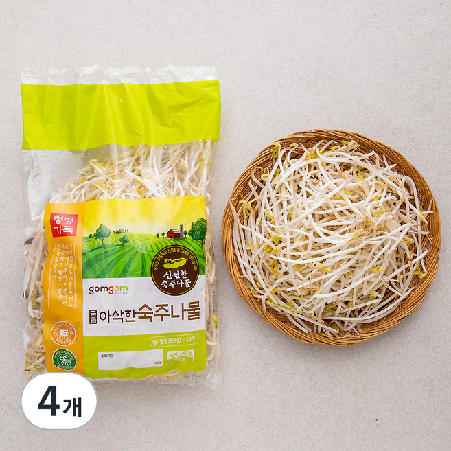 곰곰 아삭한 숙주나물, 500g, 4개