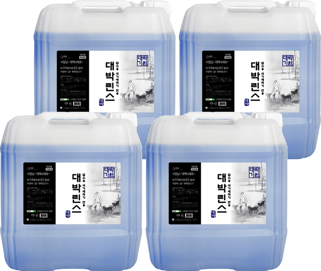 대박세제 업소용 식기세척기 전용 린스, 18.75L, 4개
