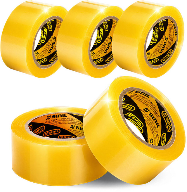 신일 박스테이프 폭 48mm x 길이 40m x 두께 0.57mm, 투명, 5개