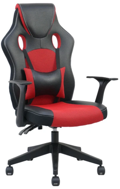 台灣製造 透氣舒適辦公椅 AH-89 109~117 x 66 x 47cm 紅色