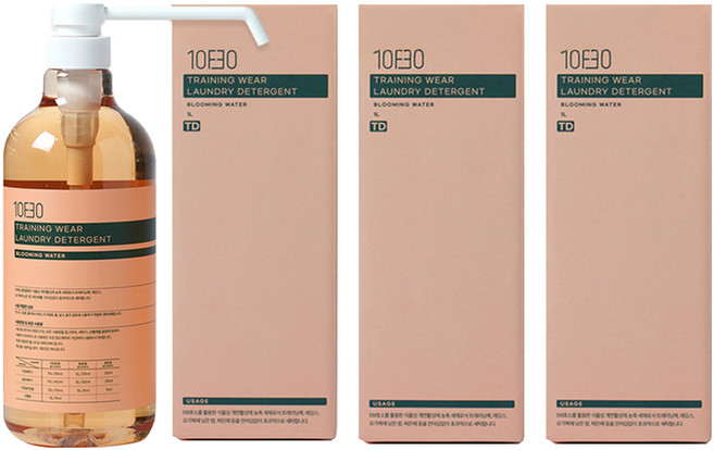 일오삼공 운동복 베이비파우더향 액상세제 본품, 1L, 3개