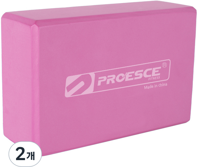 프로이스 요가블럭, 핑크, 2개
