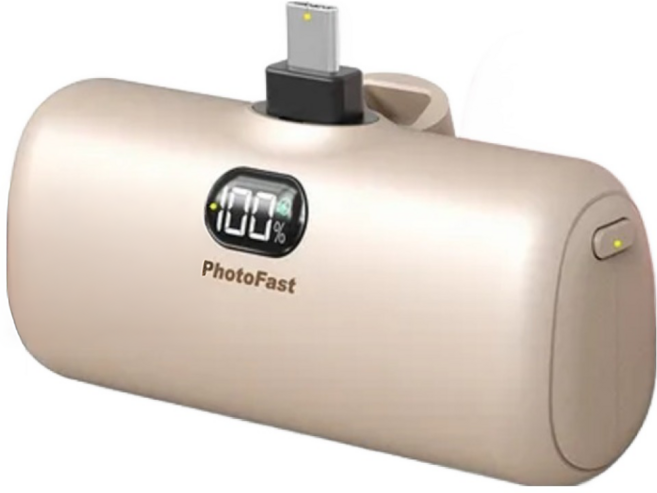 PhotoFast 銀箭資訊 PD快充 口袋行動電源 5000mAh TypeC, PB2600, 香檳金