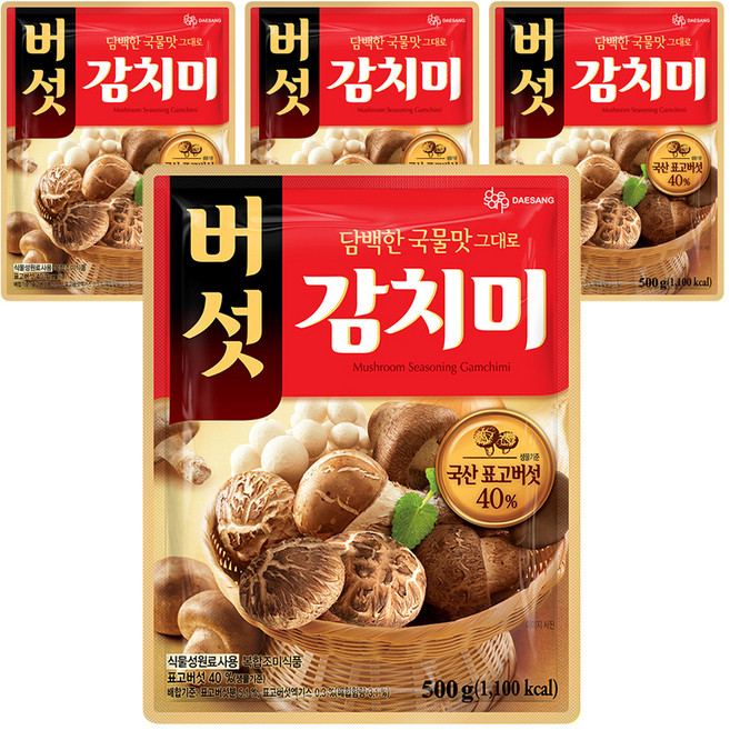 대상 버섯 감치미, 500g, 4개