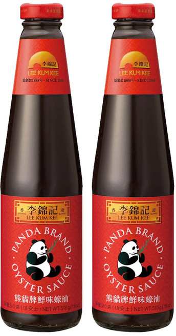 李錦記 熊貓牌鮮味蠔油 傳統熬煮蠔香 自然純正配方 多用途調味, 510g, 2瓶