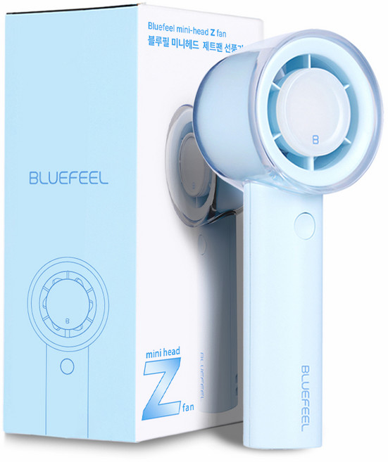 블루필 미니헤드 제트팬 휴대용 손선풍기, BFN220, 소다화이트