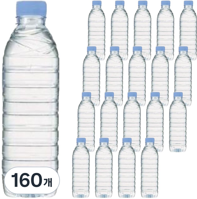 모닝캄 생수 무라벨, 160개, 500ml