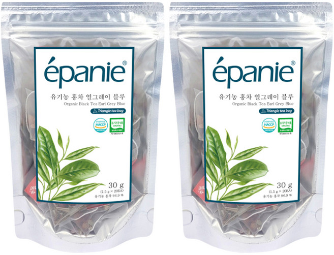 에빠니 유기농 홍차 얼그레이 블루, 1.5g, 20개입, 2개