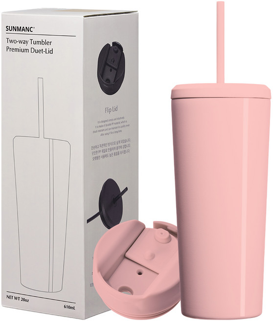선망 투웨이 텀블러, 핑크블룸, 610ml, 1개