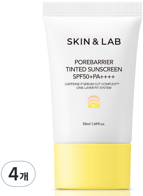 스킨앤랩 포어베리어 틴티드 선스크린 SPF50+ PA++++, 50ml, 4개