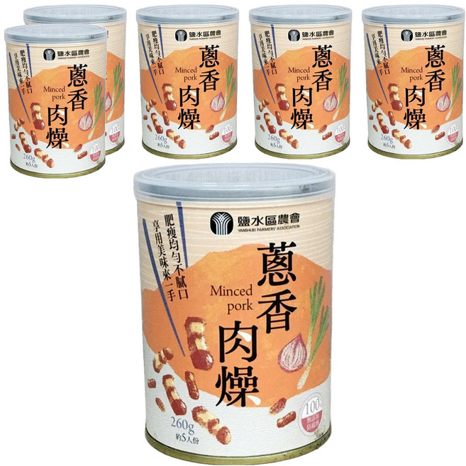 鹽水區農會 蔥香肉燥禮盒 260g 6罐, 1組