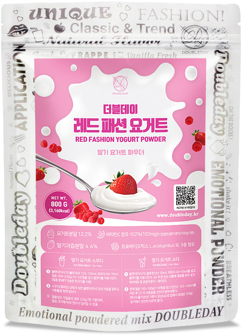 더블데이 레드패션 딸기 요거트 파우더, 800g, 1개