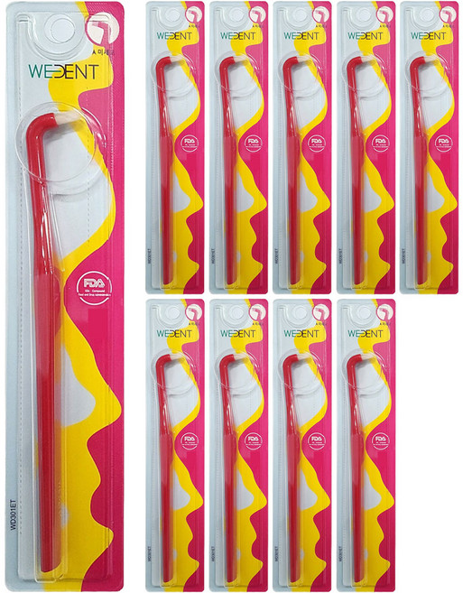 위덴 앤드터프트 미세모 칫솔 레드, 10개, 1개입, 5mm