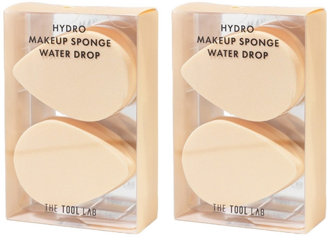 더툴랩 하이드로 메이크업 스펀지 워터 드롭 2p, 2개