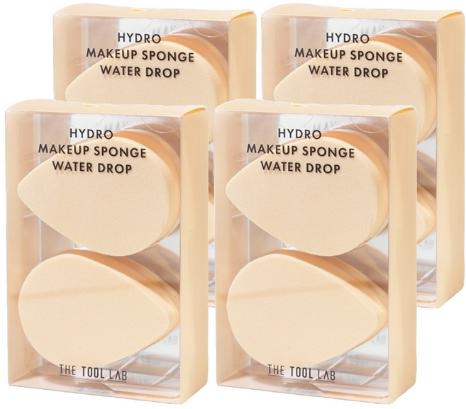 더툴랩 하이드로 메이크업 스펀지 워터 드롭 2개입, 4개