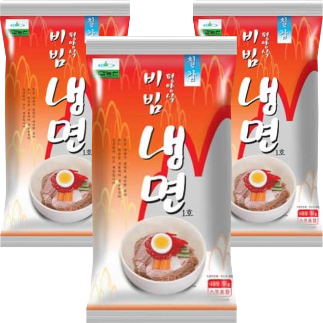 칠갑농산 평양식 비빔냉면, 750g, 3개