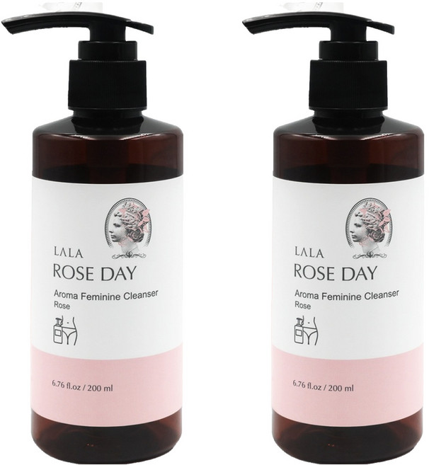 라라로즈데이 시즌2 로즈데이 아로마 여성청결제 로즈향, 200ml, 2개