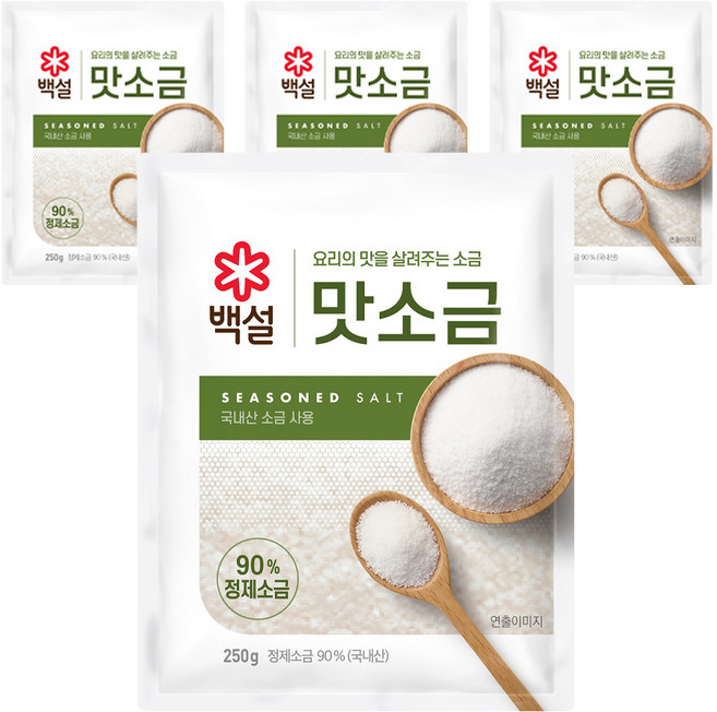 백설 맛소금, 250g, 4개