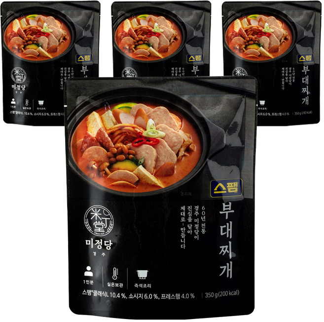 미정당 스팸 부대찌개, 4개, 350g