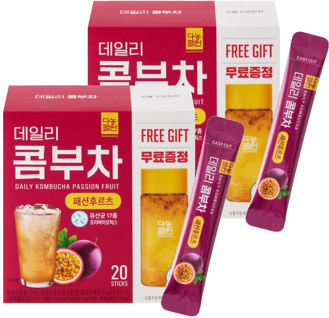 다농원 데일리 콤부차 패션후르츠, 5g, 20개입, 2개