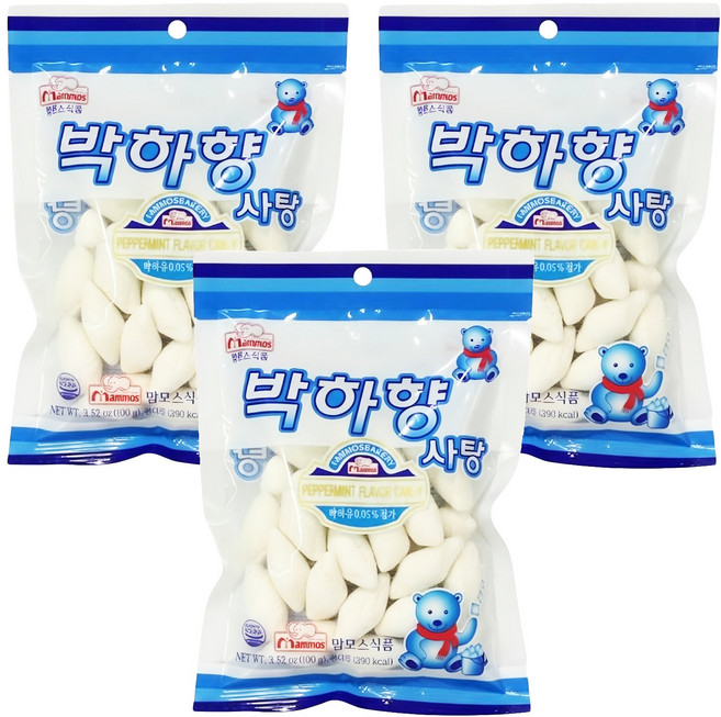 mammos 菱形薄荷糖, 100g, 3包