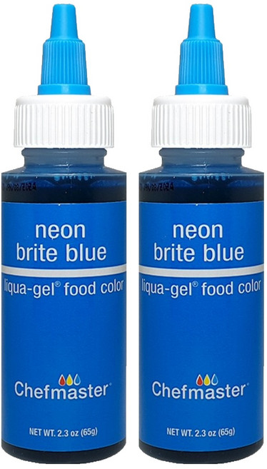 셰프마스터 리쿠아젤 식용색소 네온 브라이트 블루, 65g, 2개